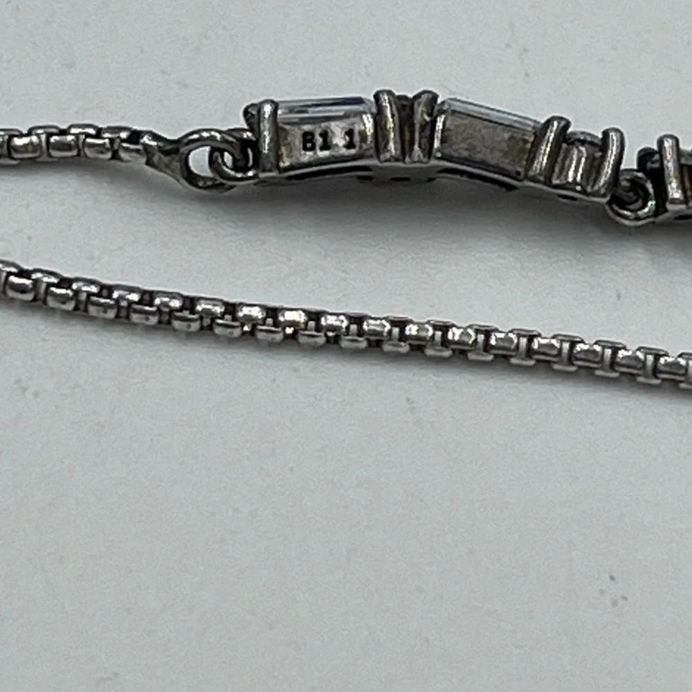 Pandora Glacial Beauty Sliding Bracelet Bolo (Item #597558CZ) Baguette Adj
